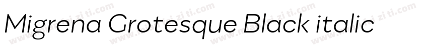 Migrena Grotesque Black italic字体转换